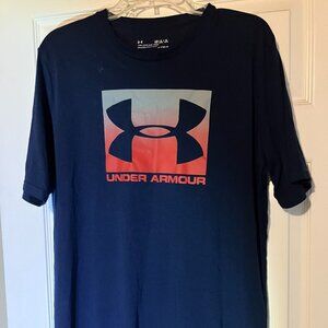 Under Armour Loose LG Large Tall LT Mens Dark Blue T-Shirt